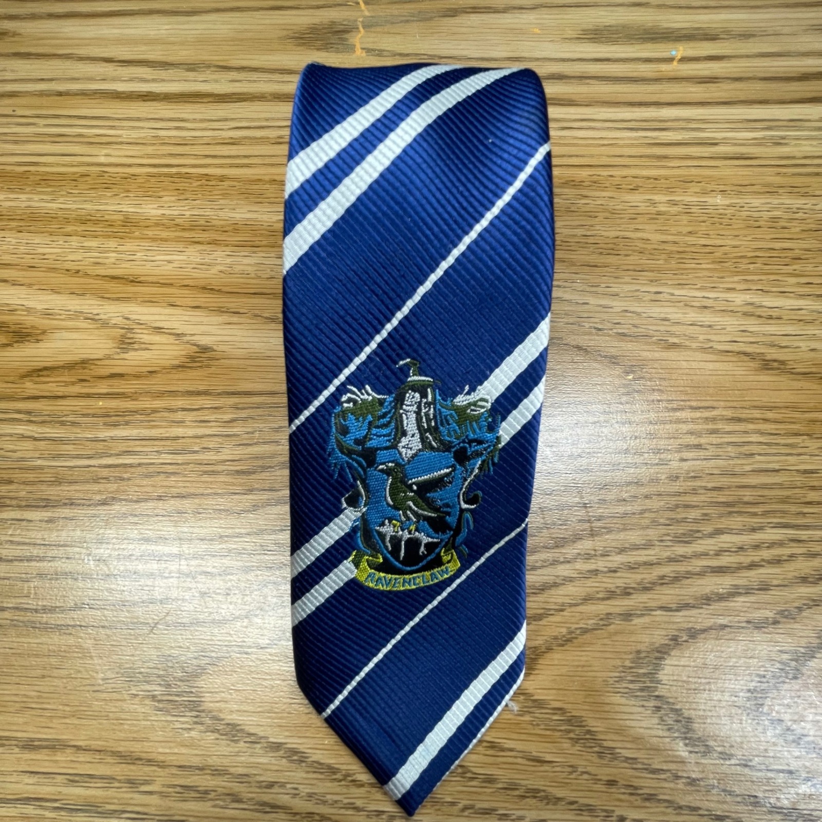 Harry Potter Men Ravenclaw Necktie Polyester Blue Striped Cosplay One Size